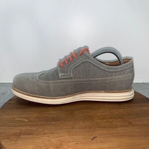 COLE HAAN Men’s 9 LunarGrand Long Wingtip Oxford C13970 Canvas Dress Shoes